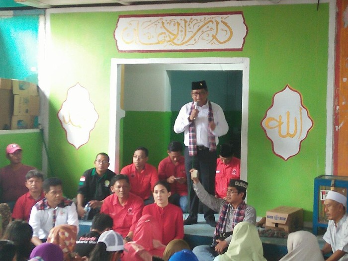 Sekjen PDIP Blusukan ke Rusun Sindang, Kampanyekan Ahok-Djarot