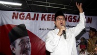 Djan Faridz saat memberikan sambutan di acara ngaji kebangsaan.