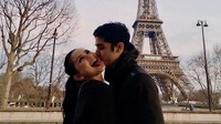 Beberapa waktu lalu pasangan muda tersebut membuat heboh dengan berciuman di depan menara Eiffel. Dok. instagram/alghazali7