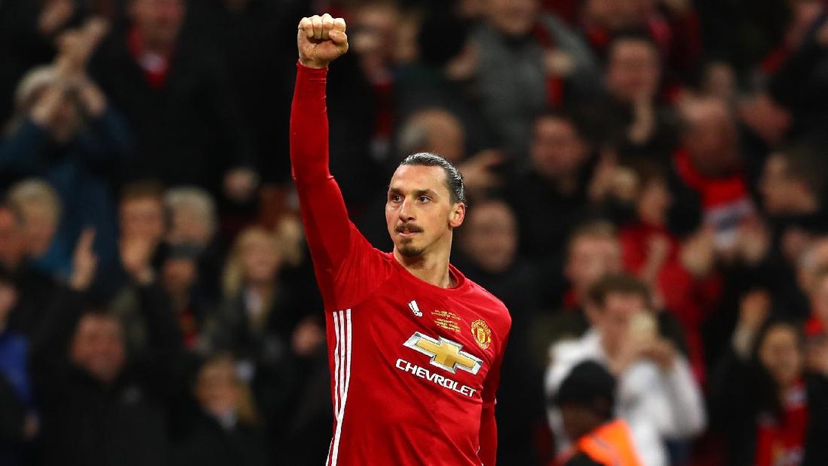 Foto: Zlatan Ibrahimovic dipastikan akan meninggalkan Manchester United (Getty Images/Michael Steele)