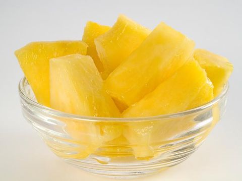 pineapple with slices isolated