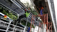 Pengecetan juga dilakukan terhadap JPO.