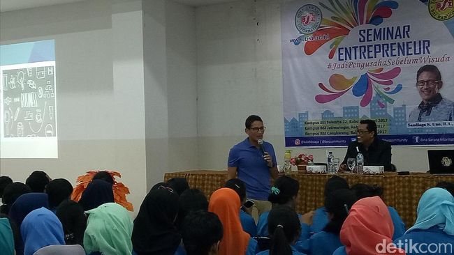 Sandiaga: Banyak Pengangguran, Mahasiswa Harus Berani 