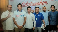 Sandiaga Uno terlihat hadir di acara silaturahmi relawan di Jakarta, Rabu (5/4/2017).