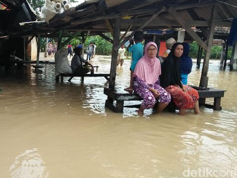 Kondisi banjir di Cilegon.