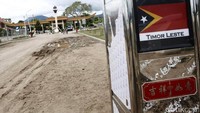 Suasana Pos Lintas Batas Negara (PLBN) Terpadu Motaain di Kabupaten Belu, Nusa Tenggara Timur (NTT) yang baru saja diresmikan oleh Presiden RI Joko Widodo beberapa waktu lalu, Sabtu (04/04/2017). Grandyos Zafna/detikcom