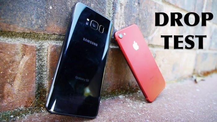 Uji Ketangguhan Galaxy S8 vs iPhone 7 Merah