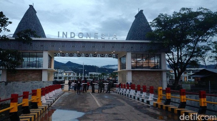 PLBN Mootain dari arah Timor Leste/Danu Damarjati PLBN Mootain dari arah Timor Leste/Danu Damarjati