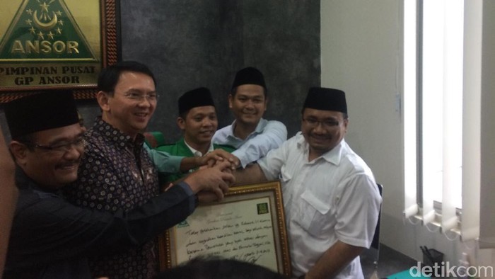 Ahok dan Djarot Silaturahmi dengan Pengurus GP Ansor