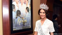 Bunga Jelitha Ibrani saat ditemui di acara nonton bareng film Kartini di Plaza Senayan, Jakarta Pusat pada Jumat (7/4). Foto: Noel/detikHOT