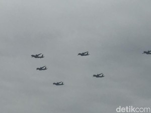 Jelang HUT TNI AU Ke-71, Pesawat Tempur Atraksi di Lanud Halim