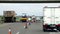 Perbaikan jalan ini tidak menyebabkan kemacetan.