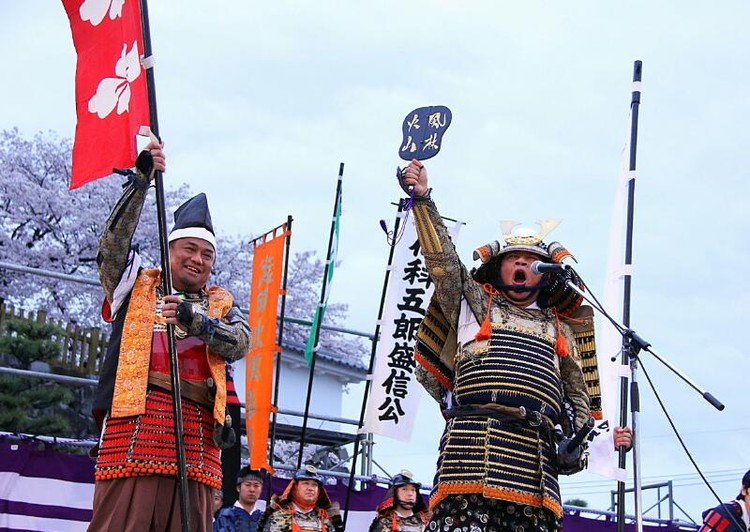 Parade samurai terbesar sedunia yang diikuti Garuda Indonesia di Provinsi Yamanashi, Jepang