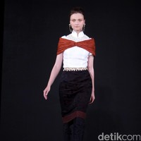 Koleksi Andreas Odang mengangkat tema Le Memoire di Fashion Nation 2017. Senayan City. Jakarta. [Foto: Mohammad Abduh/Wolipop]