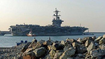 USS Carl Vinson kini ditempatkan di semenanjung Korea untuk menangkal ancaman dari Korea Utara. Foto: Reuters