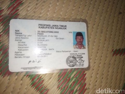 Identitas Paidi korban longsor di Nganjuk