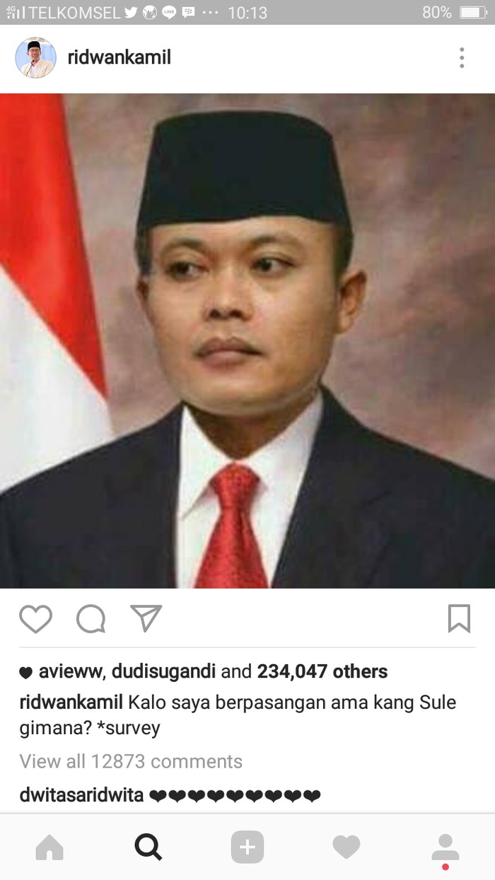 Ridwan Kamil Soal Survei Sule Jadi Cawagub: Iseng-iseng Berhadiah