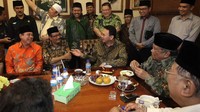 Saat berbincang, Said Aqil mengutarakan harapannya agar Pilkada bisa berjalan damai.