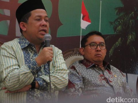 Fahri dan Fadli saat jumpa pers soal pencekalan Novanto