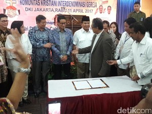 Didukung Komunitas Kristiani, Sandiaga: Kami Mempersatukan Warga