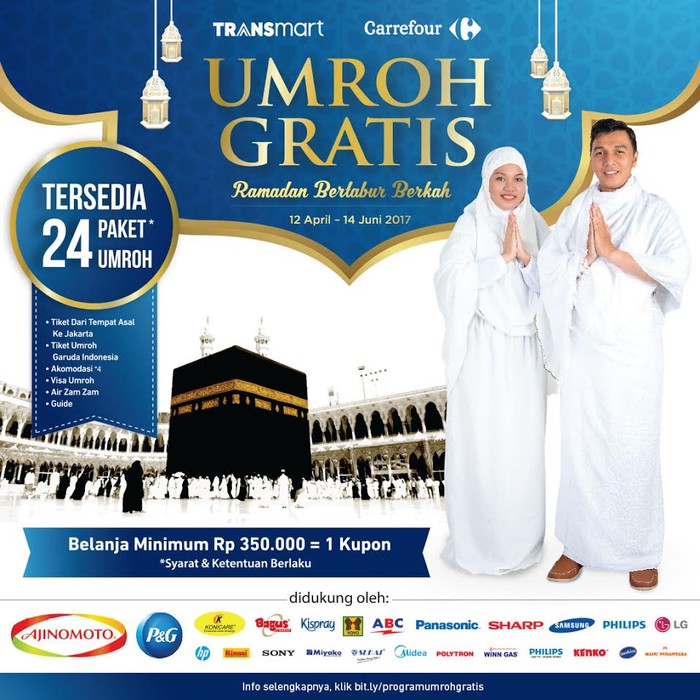 Umroh Gratis Jadi Program Transmart dan Carrefour Tahun 2017