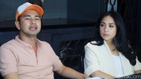 Raffi dan Nagita saat ditemui di kawasan SCBD, Jakarta Selatan pada Rabu (12/4/2017). Pool/Ismail/detikFoto.
