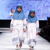 Koleksi Elzatta Hijab di Muslim Fashion Festival 2017. Jakarta Convention Center. Senayan. Jakarta. [Foto: Mohammad Abduh/Wolipop]