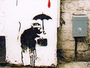 Umbrella Rat Banksy Dilelang Rp 664 Juta