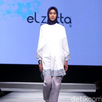 Koleksi Elzatta Hijab di Muslim Fashion Festival 2017. Jakarta Convention Center. Senayan. Jakarta. [Foto: Mohammad Abduh/Wolipop]