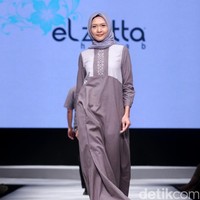 Koleksi Elzatta Hijab di Muslim Fashion Festival 2017. Jakarta Convention Center. Senayan. Jakarta. [Foto: Mohammad Abduh/Wolipop]