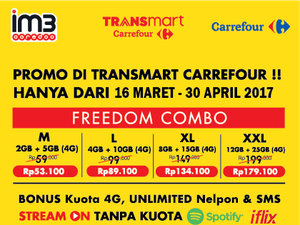 Promo Pulsa dari XL dan im3 Ooredoo di TransHello Transmart