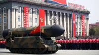 Korea Utara menggelar parade militer besar-besaran di Pyongyang. Damir Sagolj/Reuters.