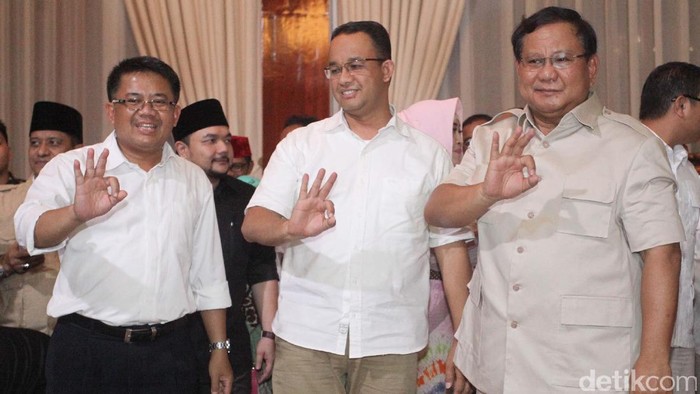 Prabowo dan Ketum Parpol Pengusung Anies-Sandi Makan Malam Bersama