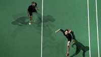 Mathias Boe/Carsten Mogensen memiliki rekor lebih unggul atas Kevin/Marcus dengan skor 4-3.  (Gonzalo Arroyo Moreno/Getty Images for Falcon)