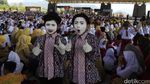 Ribuan Siswa SD dan SMP Ramaikan Rampak Buku di Bandung