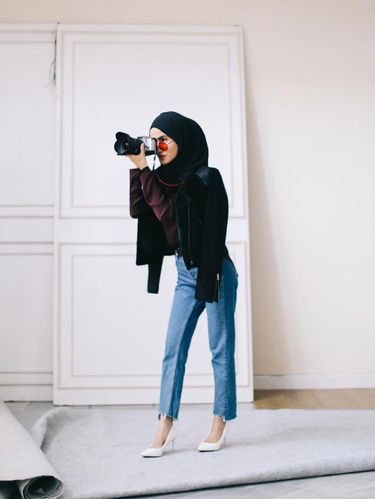 Ootd Hijab Jeans