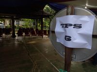 TPS Cibeber tempat Agus mencoblos.