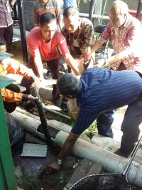 Proses penangkapan ular sanca di RS