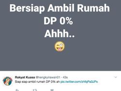 Ucapan Selamat dan DP 0% Sambut Kemenangan Anies-Sandi