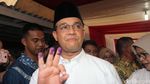 Anies Baswedan Pose 3 Jari Usai Nyoblos