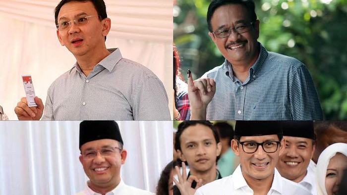 Ahok-Anies Juara di TPS, Djarot-Sandiaga Keok di Kandang