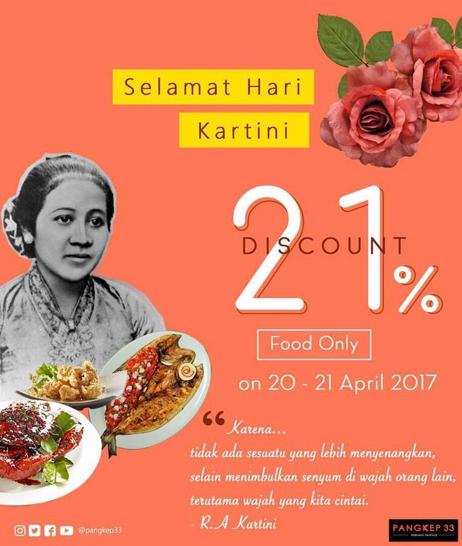 Meriahkan Hari Kartini, Ada Harga Spesial hingga Diskon 21% di 7 Resto Ini