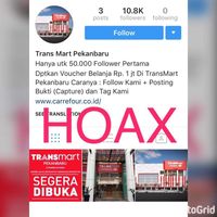 Waspada Kuis Hoax Berhadiah Voucher Carrefour Lewat Instagram