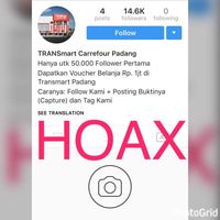 Waspada Kuis Hoax Berhadiah Voucher Carrefour Lewat Instagram