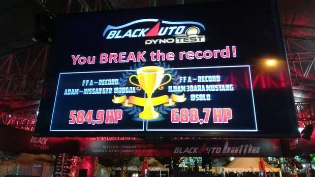 Mustang GT500 Pecahkan Rekor Dyno Tes di Black Auto Battle