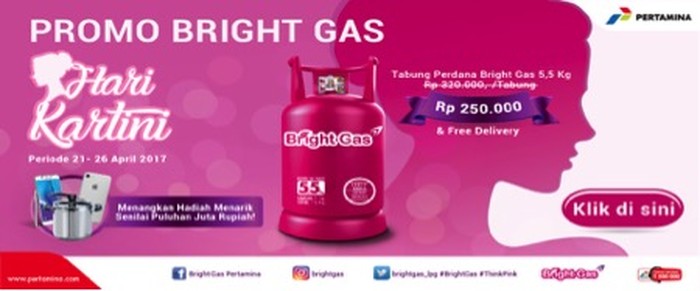 Hari Kartini, Beli Bright Gas 5,5 Kg Dapat Berbagai Hadiah Menarik