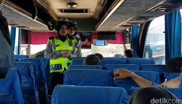 Arus Balik Liburan, Polres Cianjur Jaring Bus Tanpa Pemecah Kaca