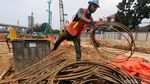 Begini Kesibukan Pekerja Proyek Underpass Mampang-Kuningan