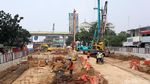 Begini Kesibukan Pekerja Proyek Underpass Mampang-Kuningan