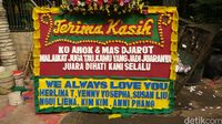Karangan bunga untuk Ahok yang dibuat di Florist Flower / 